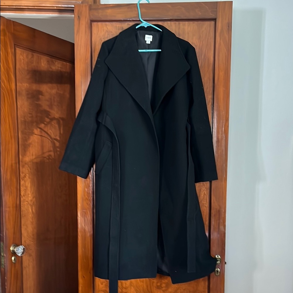 J. Crew Factory Stylish Black Trench Coat